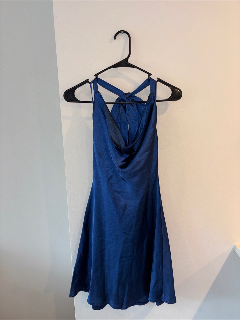 Altar'd State Deep Blue Satin Dress